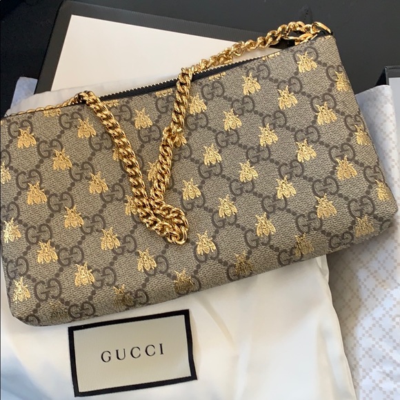 gucci bag with gold bees